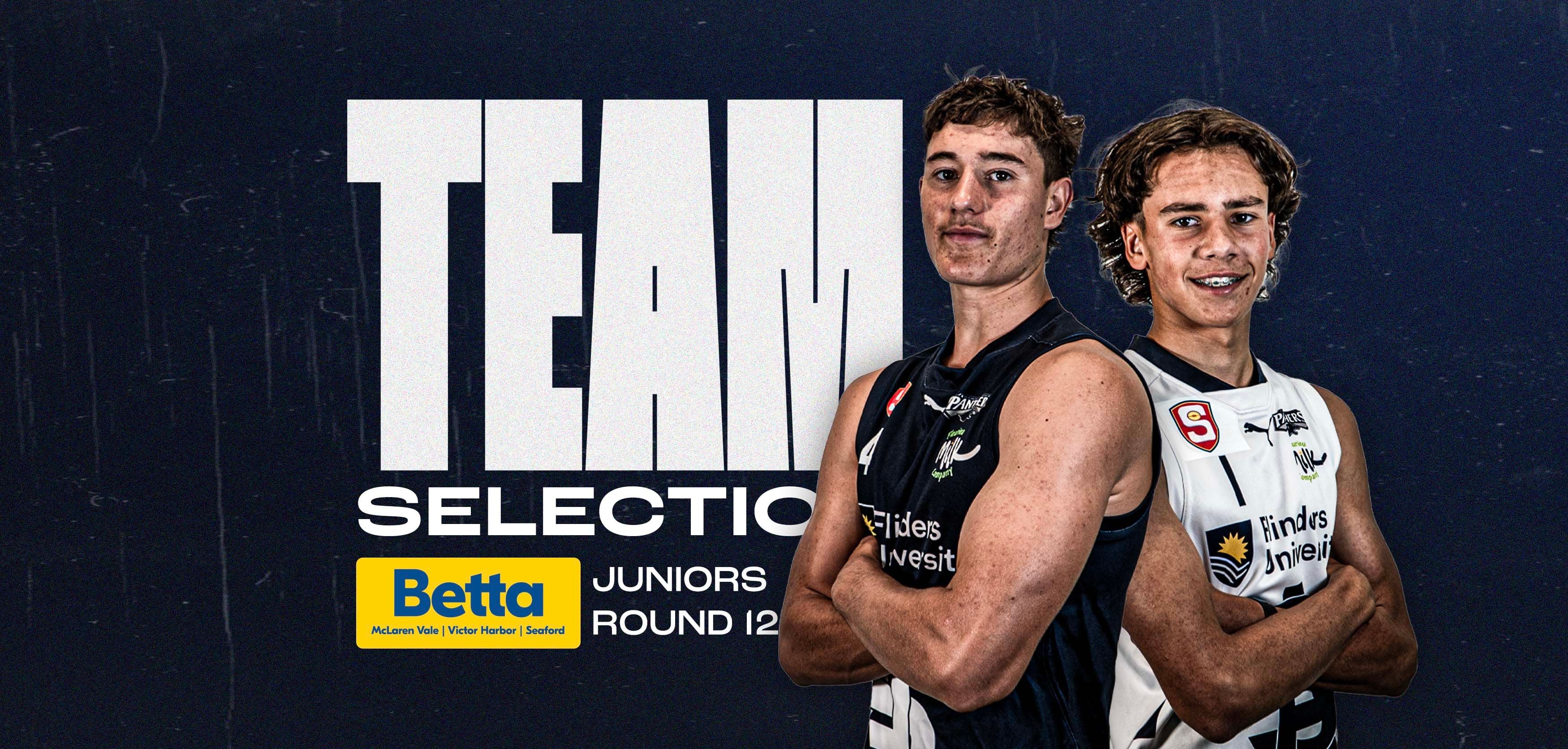 BETTA Team Selection: Juniors Round 12 v Norwood BETTA Team Selection: Juniors Round 12 v Norwood